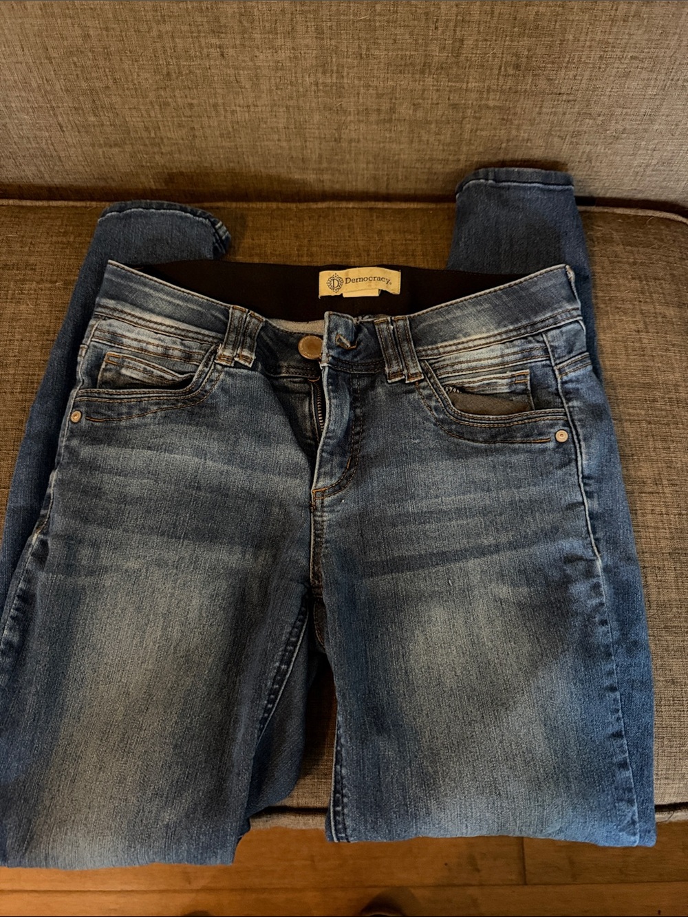 Democracy Women's Washed Blue Skinny Jeans